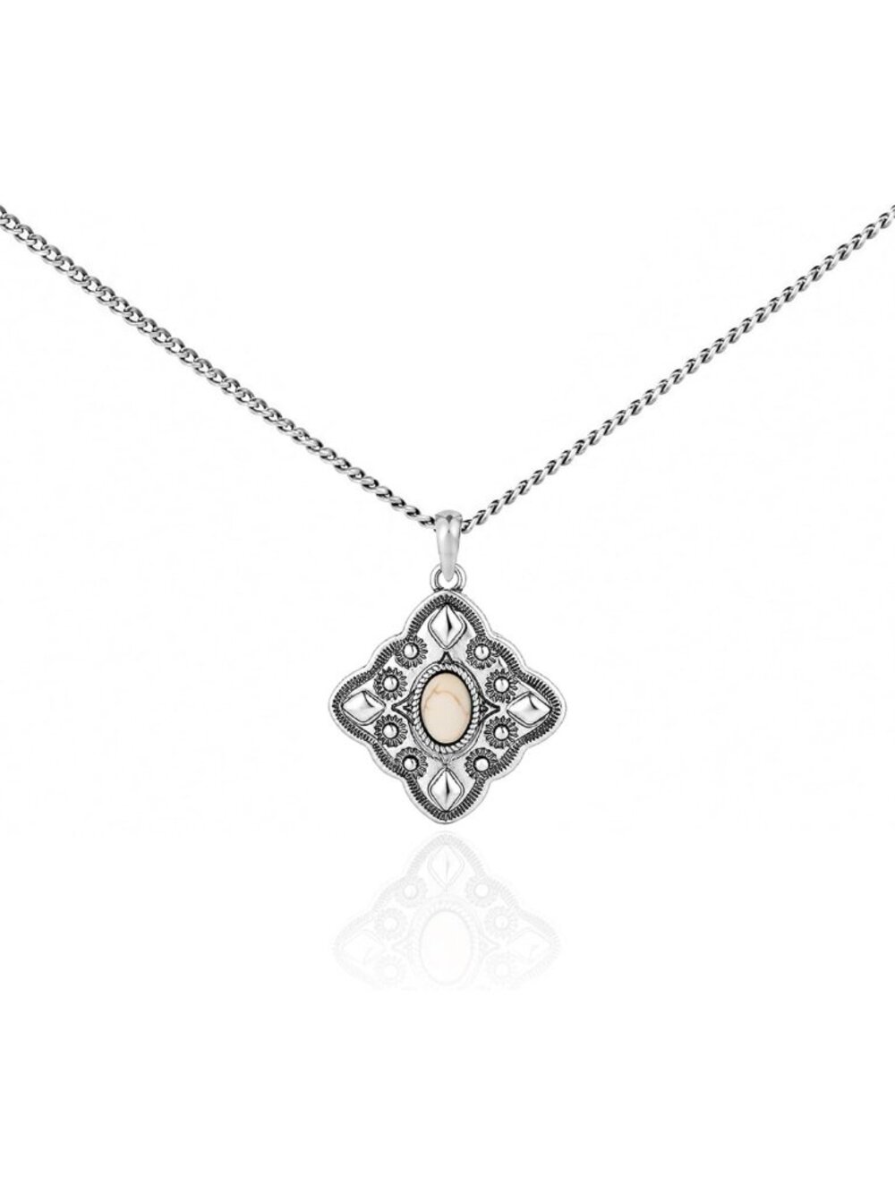 Turquoise Square Necklace for Women | Boho Chic Jewelry | Statement Accessory